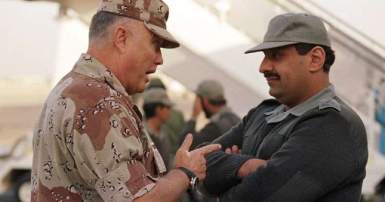 Il Gen. Schwarzkopf con il Gen. Khaled bin Sultan Al Saud 